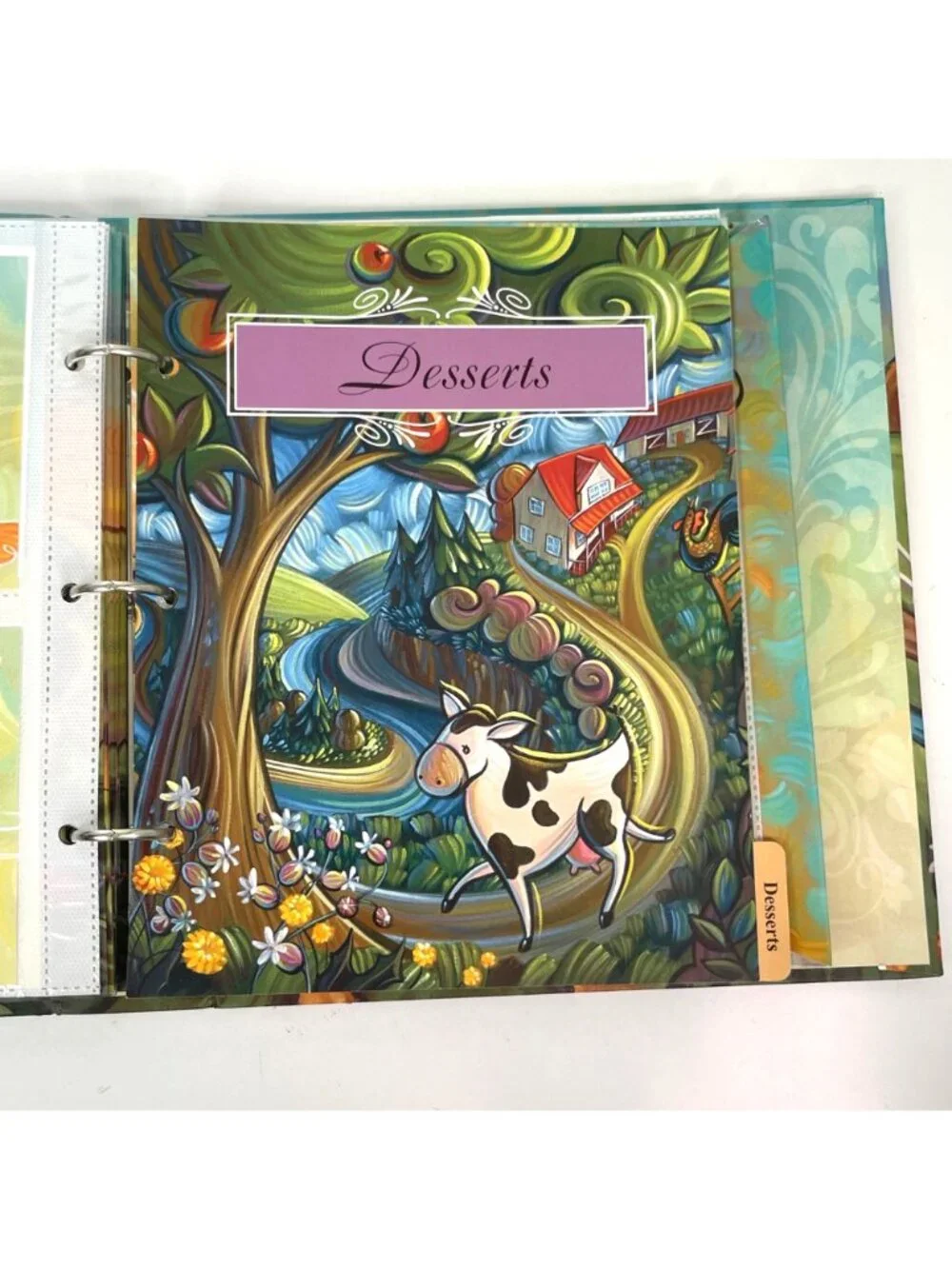 Simple Dream My Recipe Collection 3-Ring Binder Rooster Folk Art Complete